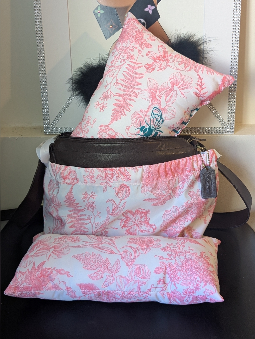 Matching Custom Handmade Dust Bag & Purse Pillow Combo Set Size Medium